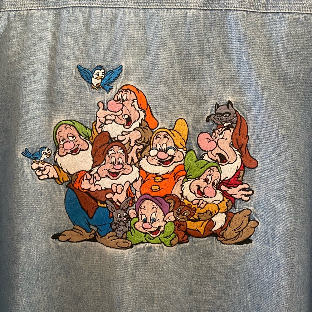 DISNEY! Seven Dwarfs Button Down - Denim